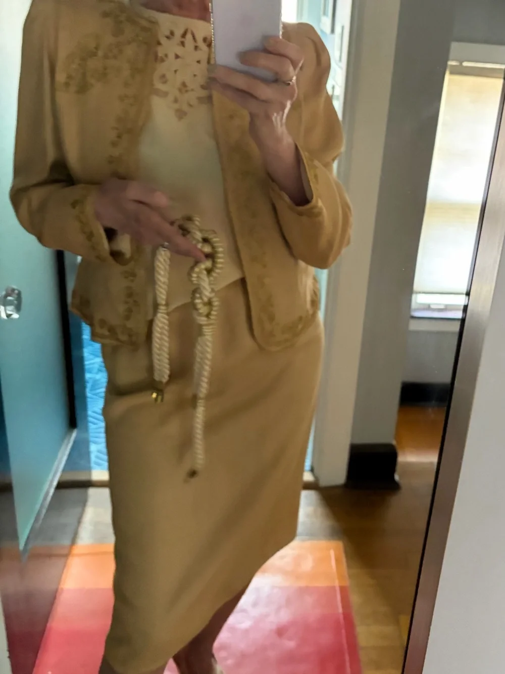 Vintage Oscar de la Renta suit with belt